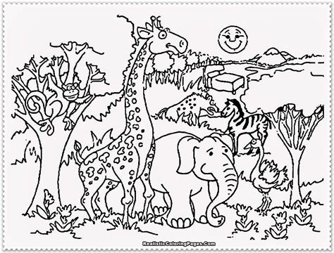 Zoo Scene Coloring Pages Coloring Home