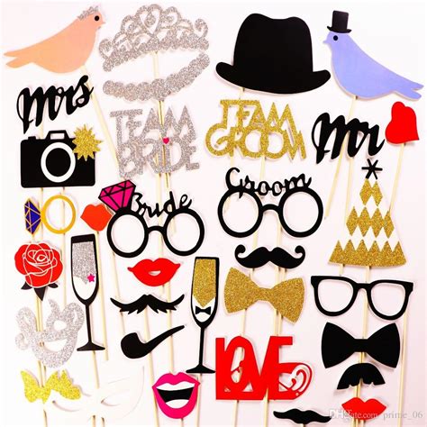 Woman accessories photo booth props vector. Photo Booth Props Wedding Decorations Photobooth Props ...