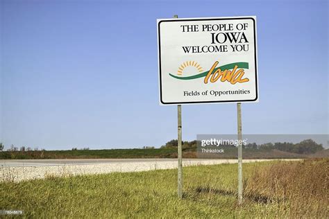 Welcome To Iowa Sign High Res Stock Photo Getty Images