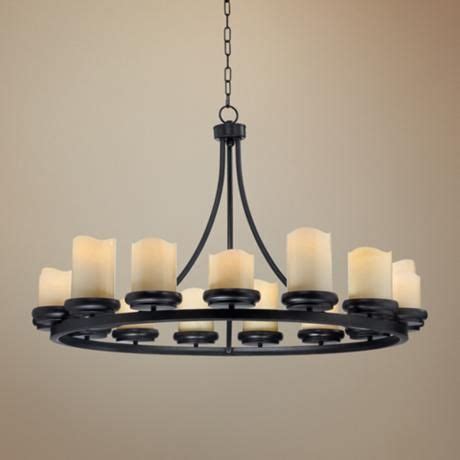 Stairwell chandeliers, staircase chandeliers lobby and hallway chandeliers. Augusta 41 7/8" Wide Rustic Bronze Chandelier - #2X440 ...