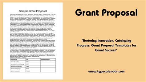 Free Printable Grant Proposal Templates Word Pdf For Nonprofit Small Business