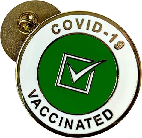 Covid 19 Vaccinated Pins Display Your Vaccination Status Enamel Pin