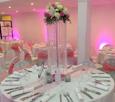 1pcslot Acrylic Crystal Wedding Centerpiece 70cm Tall Flower Stand