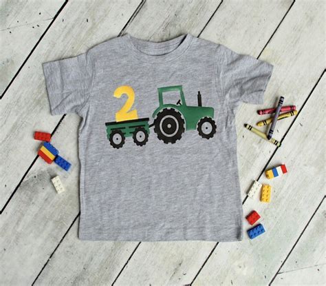 Adorable Tractor Birthday Shirt For Toddler Boys
