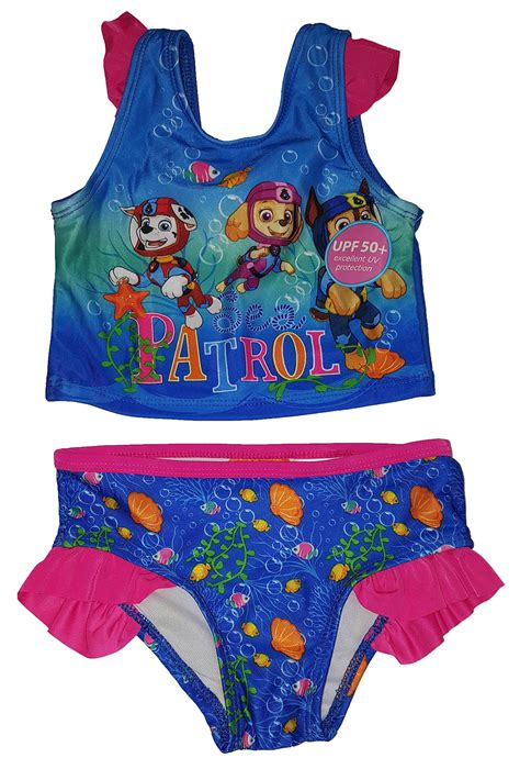Toddler Girls Paw Patrol 2 Piece Swimsuit Two Pieces Swim