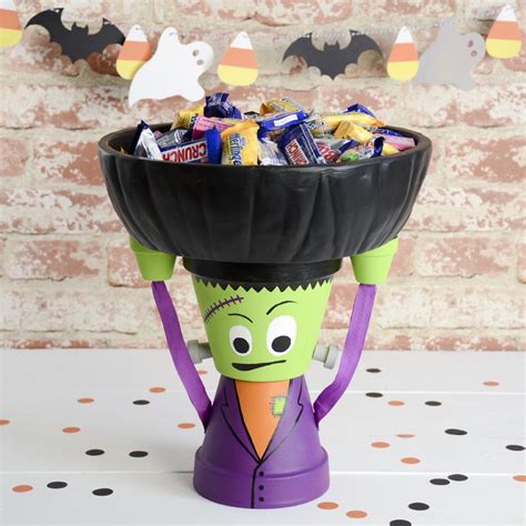 Frankenstein Candy Bowl Monster Projects Clay Pot Projects Terra