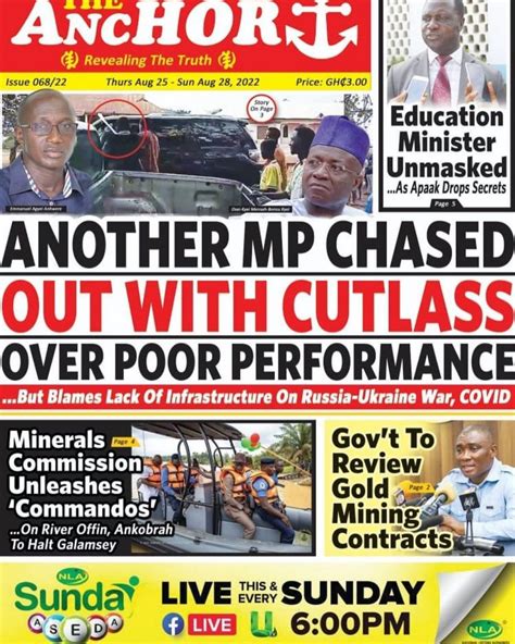 Ghana News Newspaper Frontpages Thursday August 25 2022
