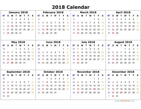 Printable Calendars 2018