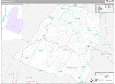 Hampshire County Wv Wall Map Premium Style By Marketmaps Mapsales