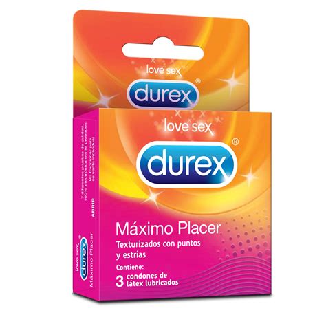 Durex Love Sex Preservativos Máximo Placer X3 Con Puntos Y Estrías
