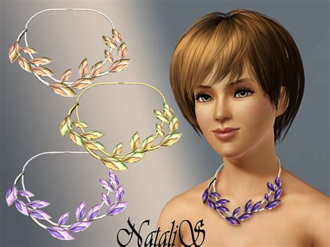 The Sims Resource Natalis Flower Stem Necklace