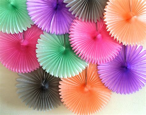 Tissue Paper Fan Wedding Decorations Birthday Party By Pomlove