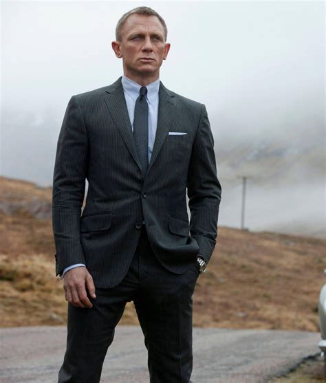 James Bond Skyfall Daniel Craig Charcoal Grey Suit