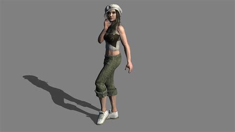 Sexy Girl Rigged Free Vr Ar Low Poly 3d Model Animated Rigged