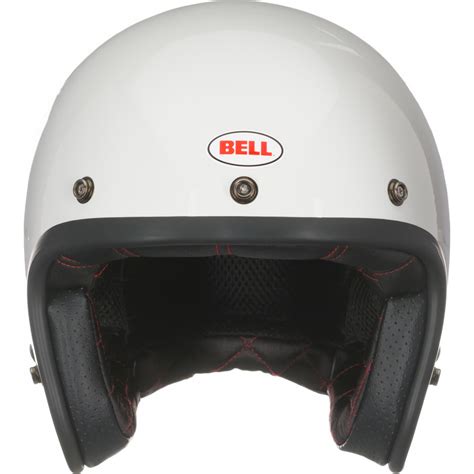 Modern, retro full face helmet bell bullitt dlx flow gloss lightblue/darkblue. Bell Custom 500 White Motorcycle Helmet Scooter Jet ...