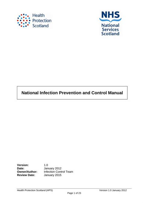Pdf National Infection Prevention And Control Manual Dokumentips