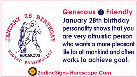 January 28 Zodiac Aquarius Horoscope Birthday Personality And Lucky