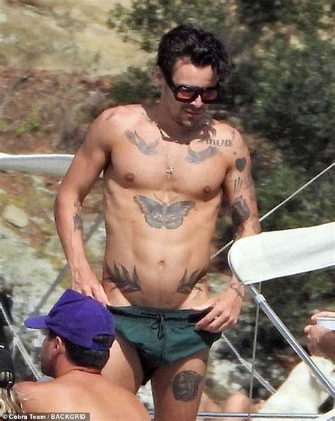 Harry Styles Flashes Thigh Tattoo Dedicated To His Ex Olivia Wilde