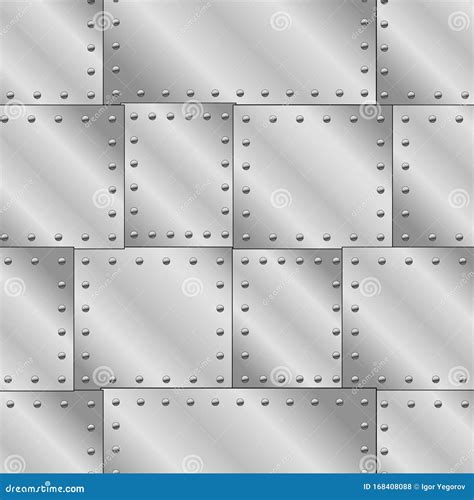 Seamless Vector Texture With Riveted Metal Sheets You Can Create The