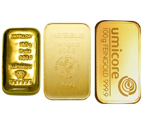 100g Gold Bars Best Value | BullionByPost - From £2,543