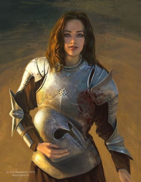 Lady Knight Arya Baskakova Female Knight Warrior Woman Character