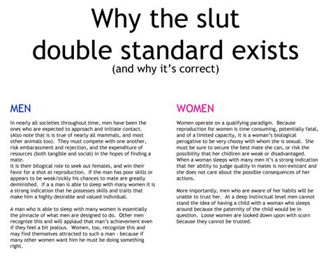Slut Double Standards Summarized