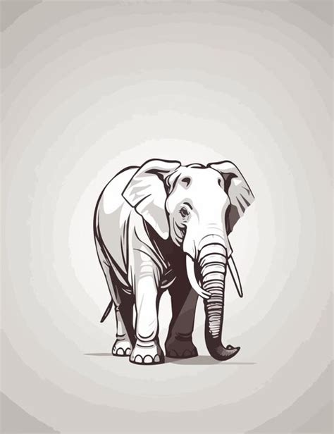 Premium Vector Elephant Silhouette Illustration Vector