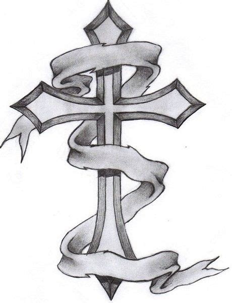 Cross Tattoos For Men Gothic Cross Tattoo Drawing And Wings Cross