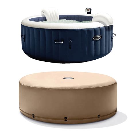 Intex Purespa 4 Person Inflatable Portable Heated Round Hot Tub And Cover