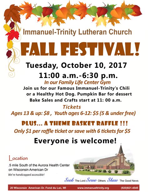 2017 Fall Festival Immanuel Trinity Lutheran Church