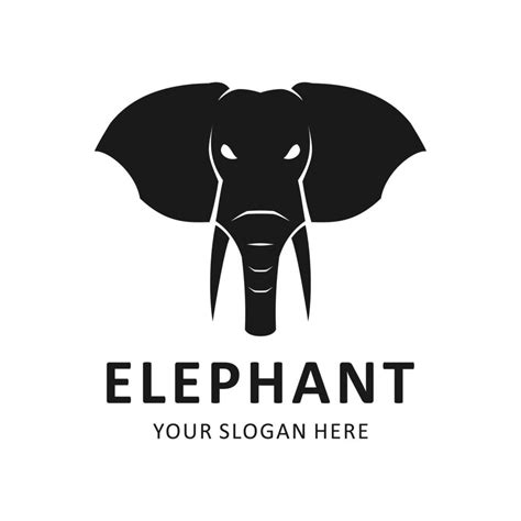 Elephant Head Logo 7955124 Vector Art At Vecteezy