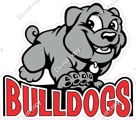 Bulldogs Mascot Logo Sign Swag Usa