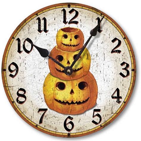 Halloween Pumpkins Clock Halloween Clock Pumpkin Clock Halloween