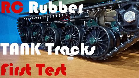 Homemade Rubber Tracks For Rc Tank First Test Youtube