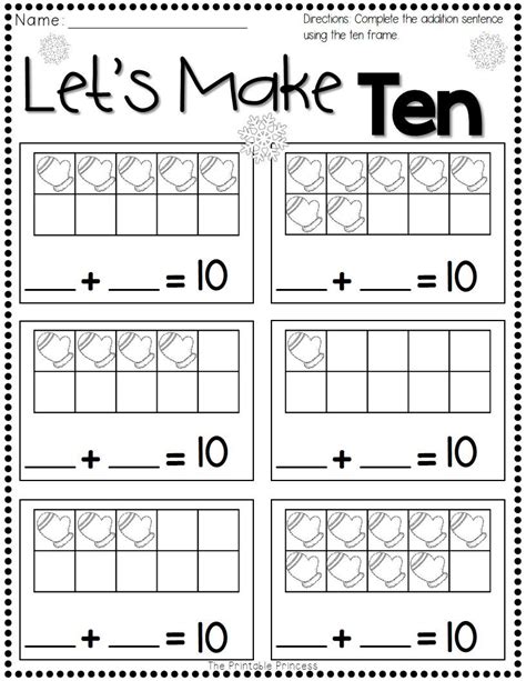 Ten Frame Practice Worksheets And Games Kindergarten Math Ten Frame