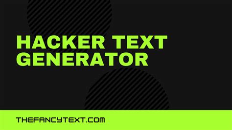 Hacker Text Generator Or Glitchy Text Online By The Fancy Text