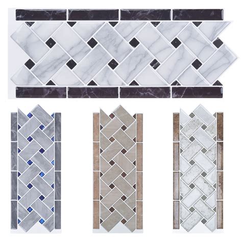 Tile Borders For Kitchen Backsplash 3 Each Tile Is 6 X 3 Inches