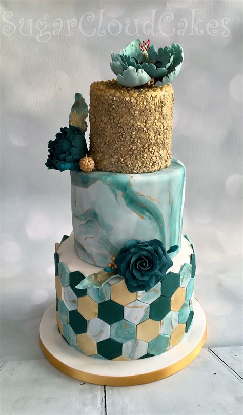 Sugar Cloud Cakes Cake Designer Nantwich Crewe Cheshire Teal And
