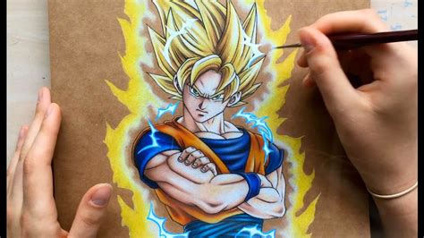 How To Draw Goku Lineart From Dragon Ball Z Youtube
