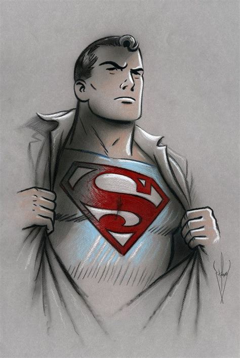 Go on a coloring trip! Classic/Retro Style SUPERMAN Pencil & Airbrush Drawing 12 ...
