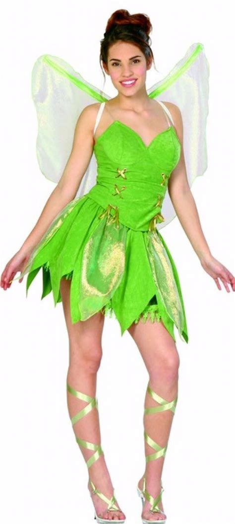 ladies green fever magical tinkerbell fairy fancy dress costume uk
