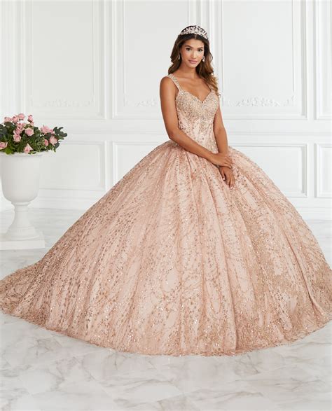 Sweetheart Glitter Quinceanera Dress By Fiesta Gowns 56387 0 Rose