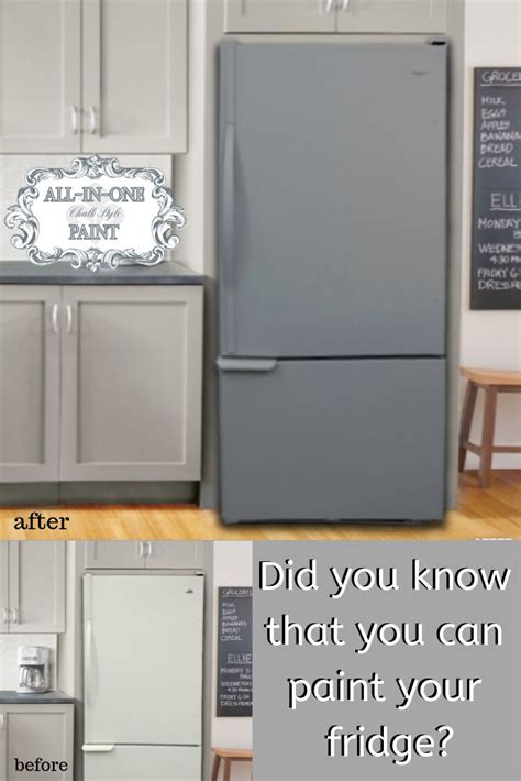 How To Paint Your Fridge Refrigerator In 2022 Painted Fridge Paint