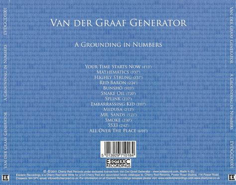 Carátula Trasera De Van Der Graaf Generator A Grounding In Numbers