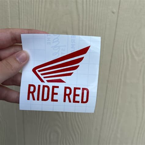 Honda Ride Red Decals Etsy