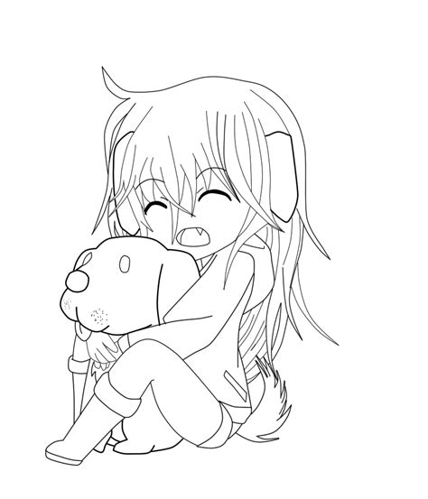 You can download the linearts for digital coloring, or print them for traditional coloring and/or card making. Dina Chibi Dog Lineart by bymika on DeviantArt