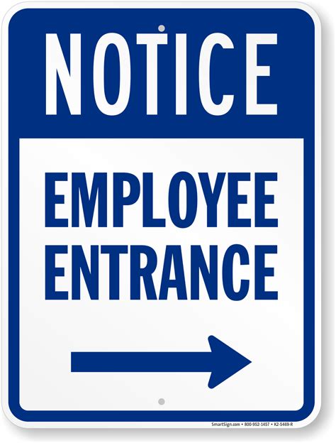 Employee Entrance Signs Employees Only Signs