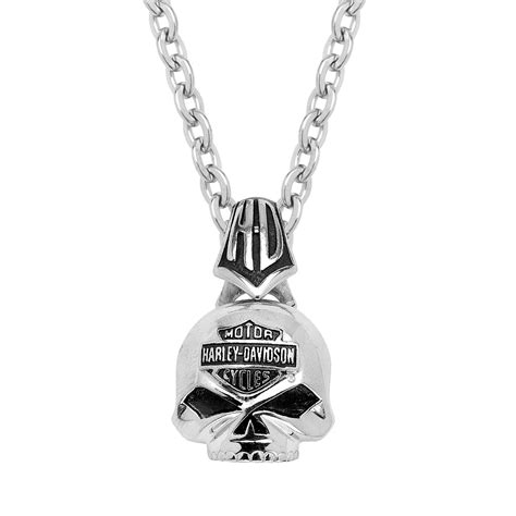 Harley Davidson Stainless Steel Willie G Skull Necklace Made By Mod