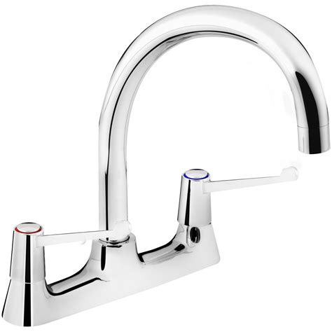 Bristan Lever Deck Sink Mixer With 6 Levers And Ceramic Disc Valves