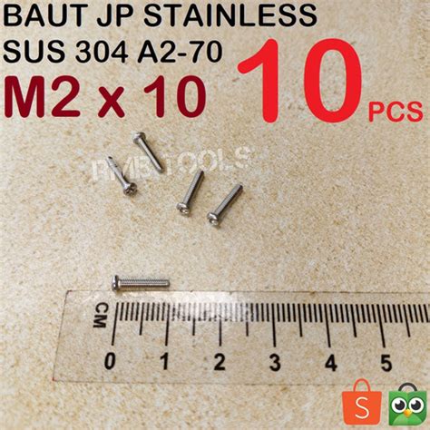 Jual Baut Jp M2 X 10 Stainless Steel Baut Jp Stainless M2 X 10mm Sus
